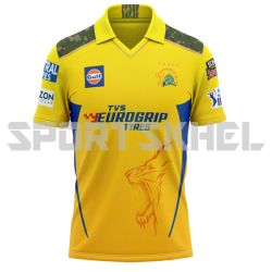 Chennai Super Kings Match T Shirt 2024 Dhoni 7 Half Sleeves